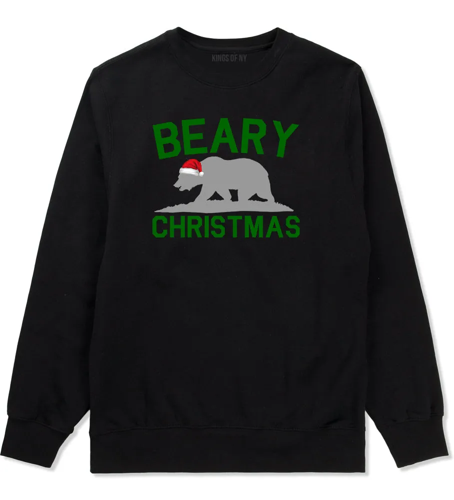 Beary Christmas California Bear funny Mens Crewneck Sweatshirt