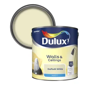 Dulux Matt Emulsion Paint For Walls And Ceilings - Daffodil White 2.5L