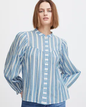 Ichi Ezomo Blue Stripe Shirt