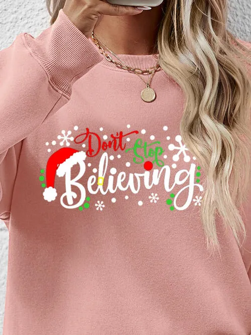 Letter Graphic Long Sleeve Sweatshirt