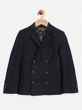 One Friday Navy Blue Full Sleeves Blazer