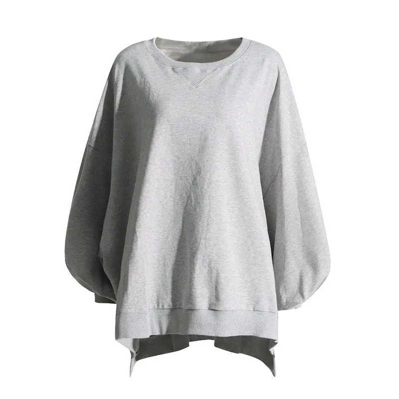 Pre Order:  Solid Color Round Neck Sweatshirt