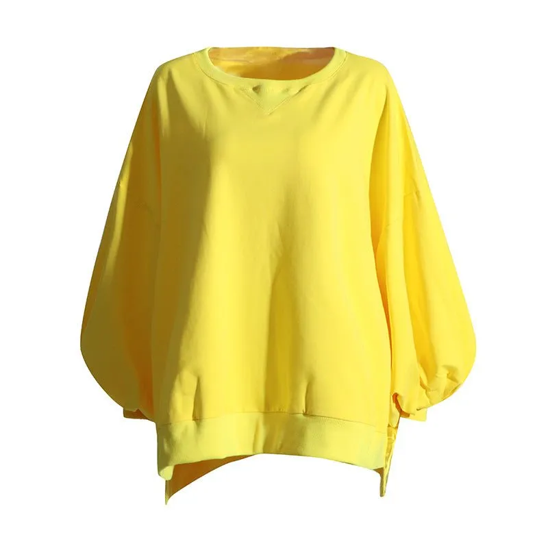 Pre Order:  Solid Color Round Neck Sweatshirt