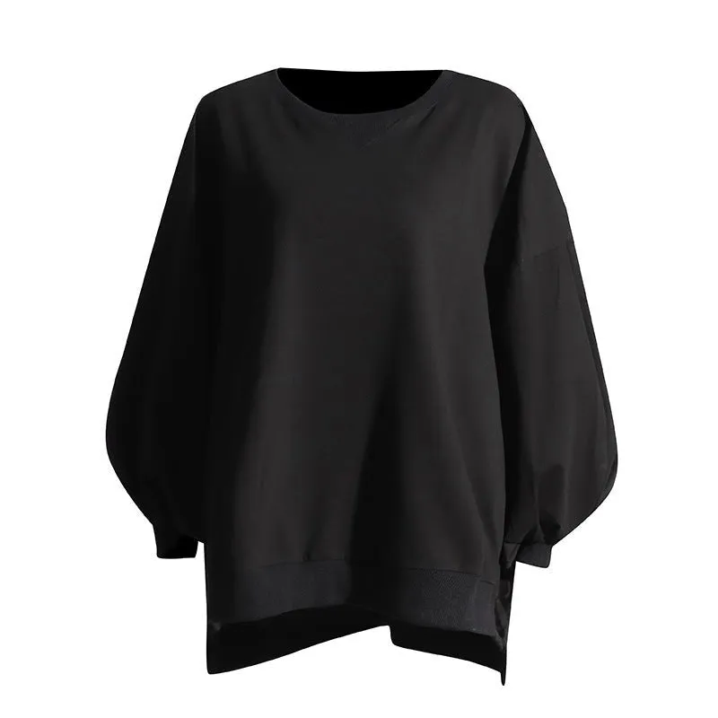 Pre Order:  Solid Color Round Neck Sweatshirt