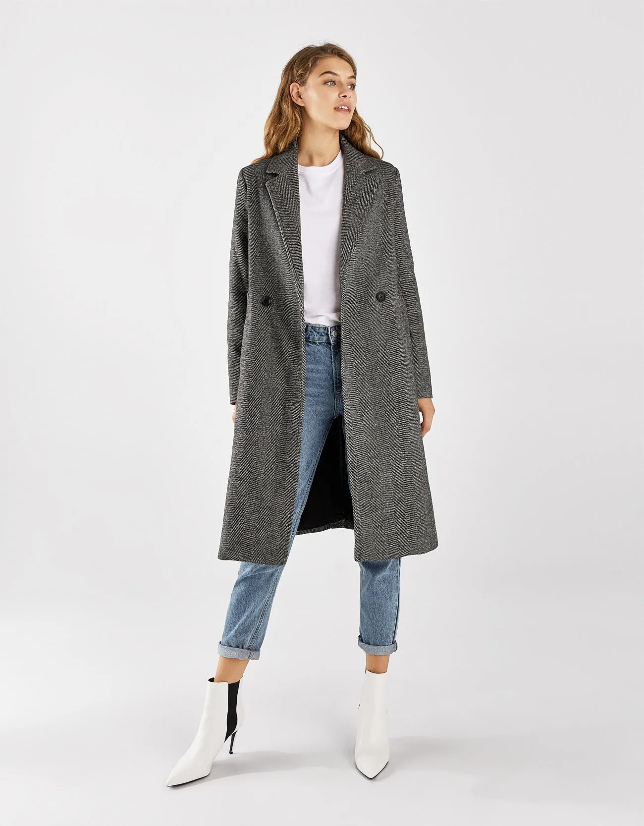 Straight long coat