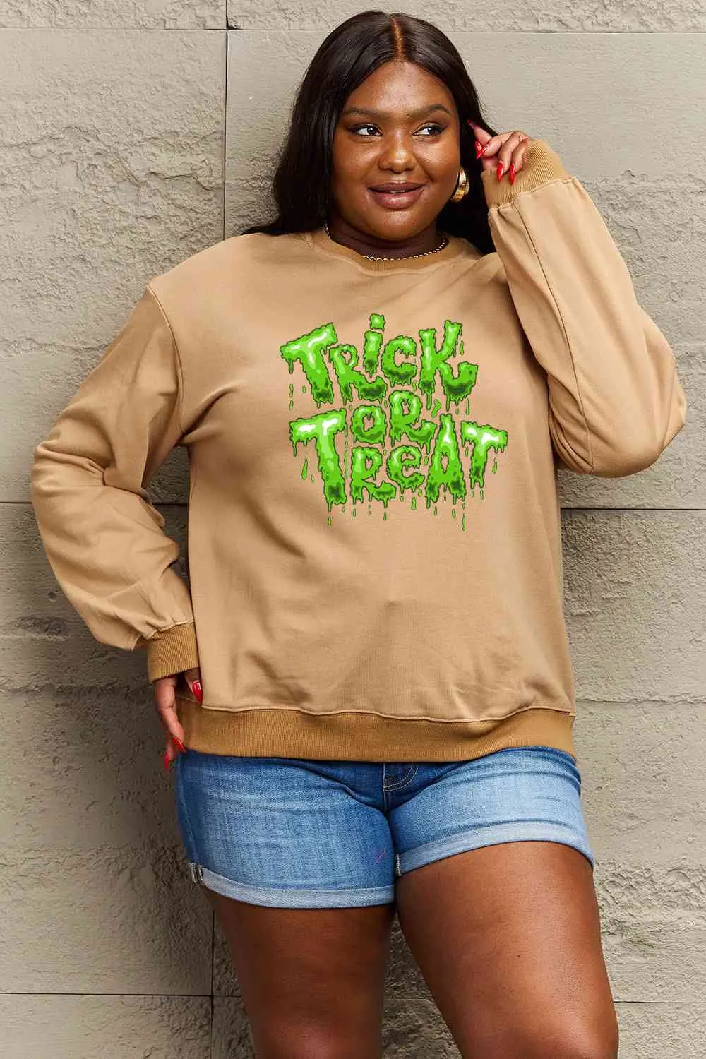 TRICK OR TREAT Graphic Sweatshirt