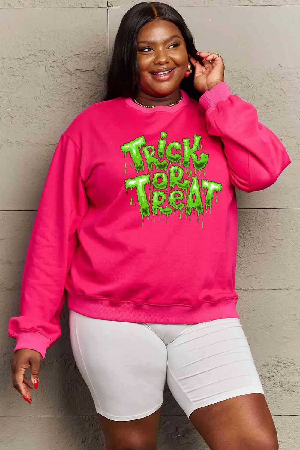 TRICK OR TREAT Graphic Sweatshirt