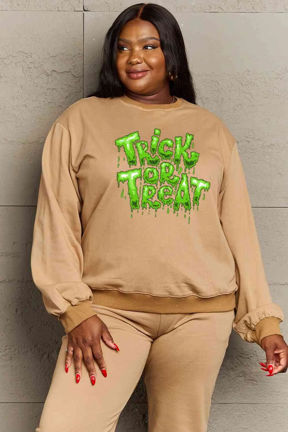 TRICK OR TREAT Graphic Sweatshirt